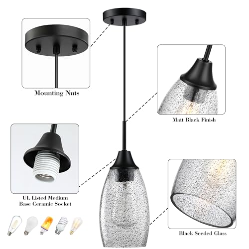 Mini Glass Pendant Light (3 Count)