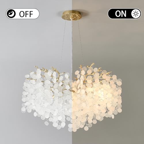 24" Capiz Shell Chandelier 8