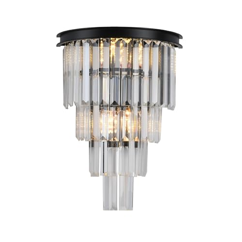 Black Crystal Wall Sconce