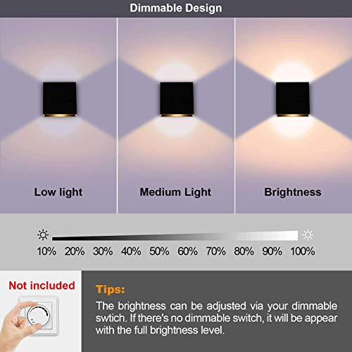 Small LED Wall Sconce Dimmable Up
