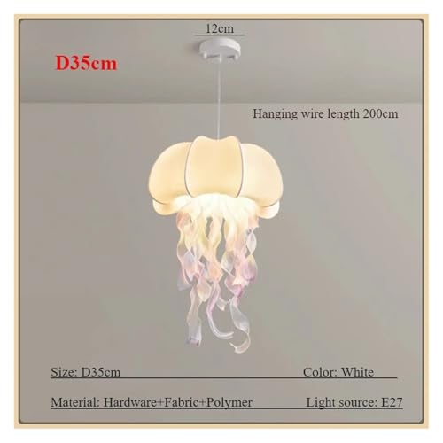 Nordic Chandeliers Living Room Silk Lamps Umbrella Jellyfish Shaped Chandeliers Design Dining Table Lighting Bedroom Decoration