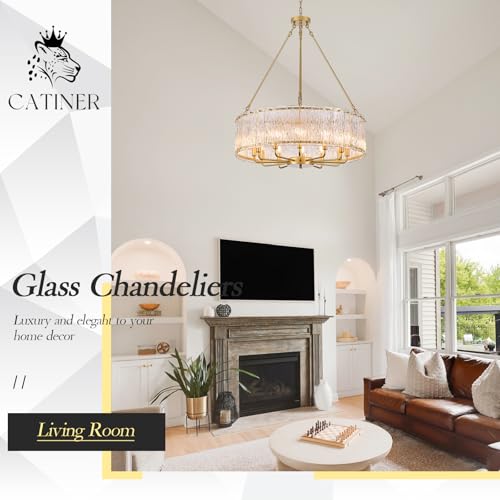 Modern 30" Crystal Glass Chandelier 12