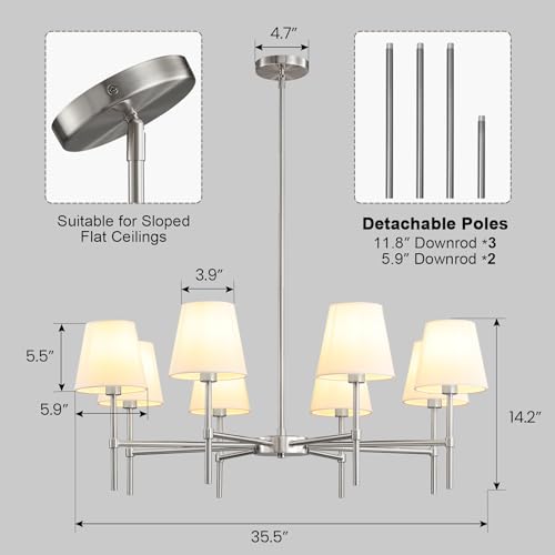 Dining Room Chandeliers Light (8 Count)