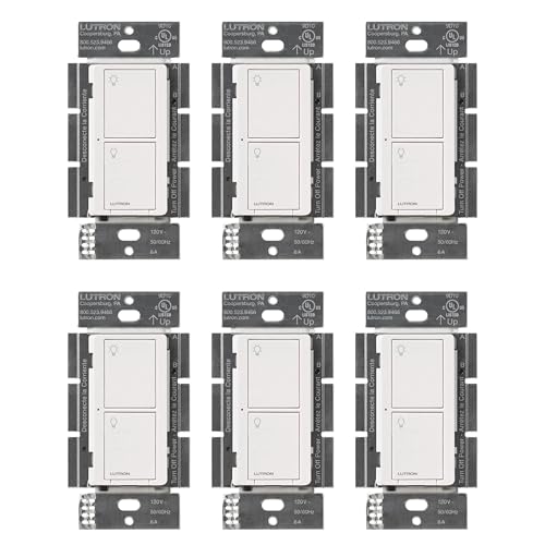 Caseta Smart Light Switch for Lighting and Fans (6 Count)