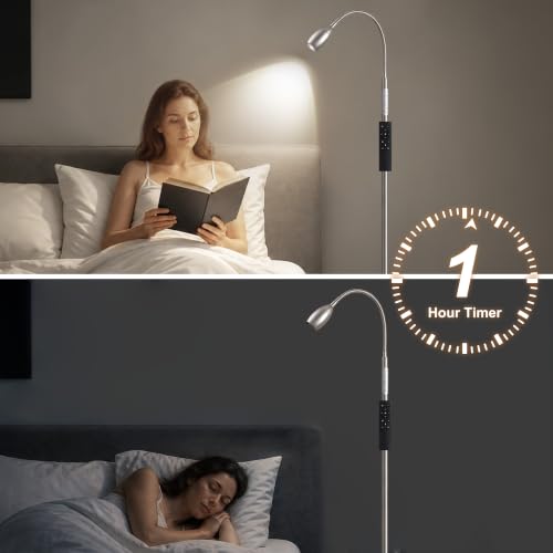 72" Reading Floor Lamp (Nickel)