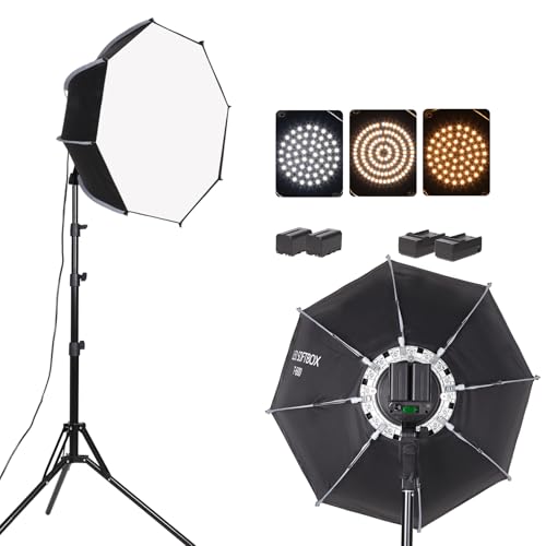 XPSYQIC Octagonal Softbox LED Continuous Light with Rechargeable Battery