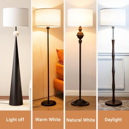 White Large Drum Lamp Shade for Floor Lamps