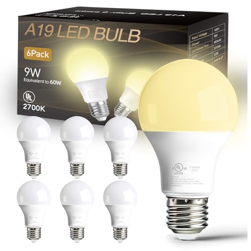 6 Pack A19 LED Bulbs (6 Count)