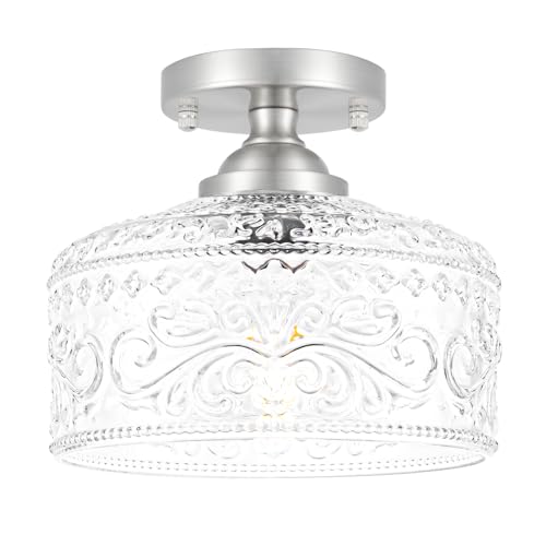 Brushed Nickel Semi Flush Mount Ceiling Light