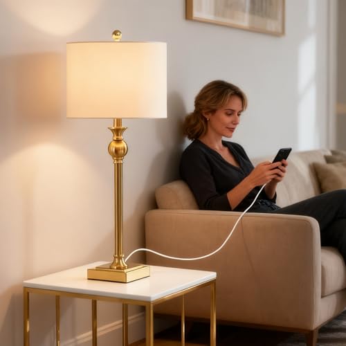 28" Buffet Table Lamps Set of 2 for Living Room (2 Count)