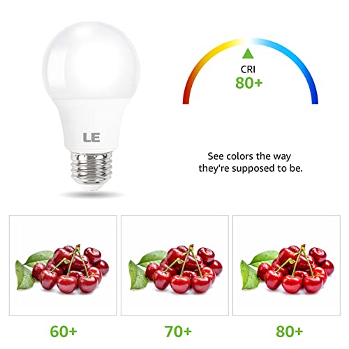 A19 E26 LED Light Bulbs 9W 800 Lumens Soft White 2700k 5 Pack (5 Count)