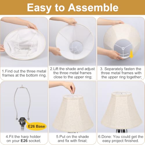 Large Bell Lamp Shades Set of 2 (2 Count)