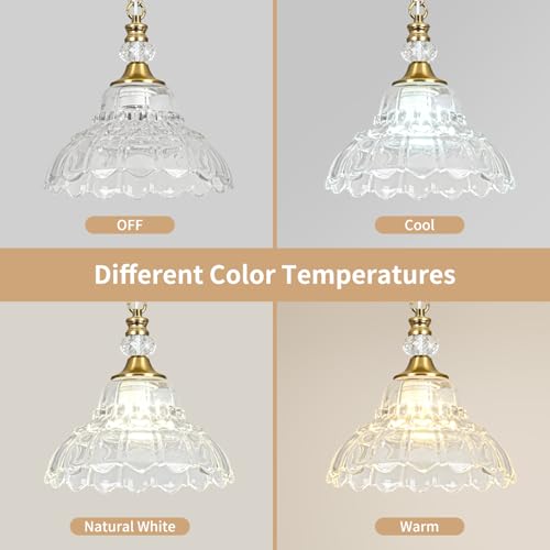 1 Piece Vintage Chandelier in Brushed Gold Finish with Flower (1-Light / Gold and Chain Style)