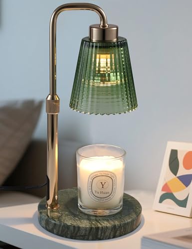 Marble Candle Warmer Lamp Green with Cycle Timer