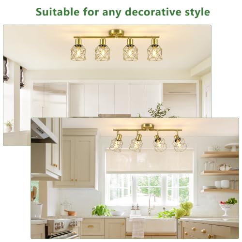 4 Lights Kitchen Light Fixtures Ceiling Mount