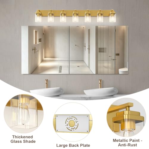 Brushed Gold Bathroom Light Fixtures