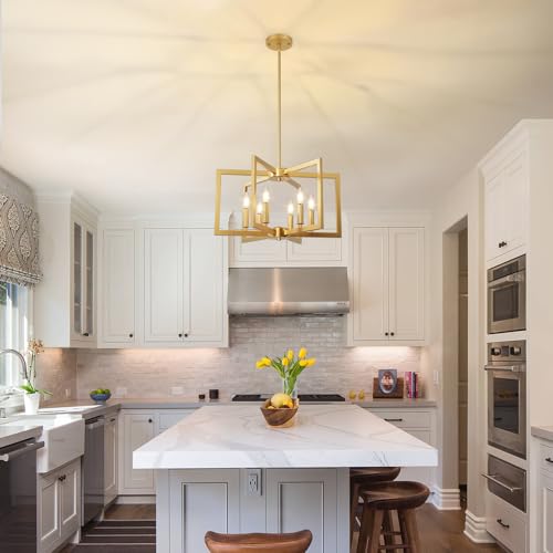 20" 62" Height Adjustable Gold Kitchen Chandelier for Dining Room