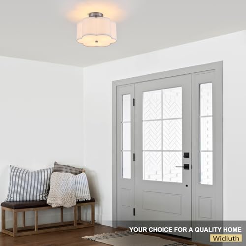 12.9" Chrome Semi Flush Mount Ceiling Light
