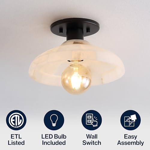 Amara 1 Light Semi Flush Mount Metal 10"