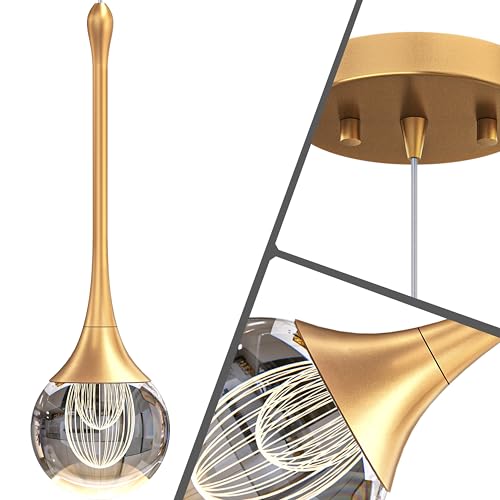 Gold Pendant Lights Kitchen Island (3 Count)