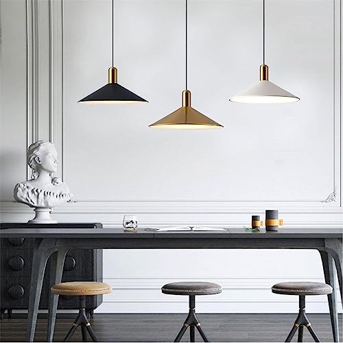 Farmhouse Matte Black Dome Pendant Light 13.8” Large Barn Hanging Light