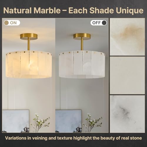 Modern Alabaster Ceiling Light