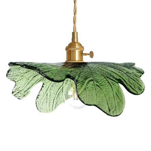 Vintage Pendant Lights Green Glass Pendant Lighting Kitchen Island Hand Blown 1