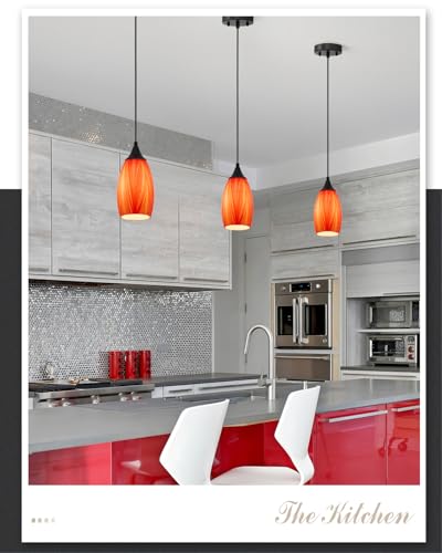 Vintage Art Orange Pendant Lighting