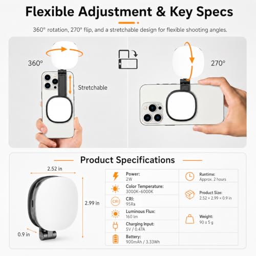 Magnetic Selfie Light Compatible with MagSafe