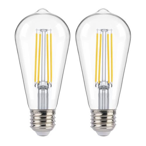 Dusk to Dawn Outdoor Sensor ST19 LED Edison Bulb (2 Count)
