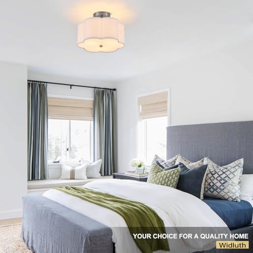 12.9" Chrome Semi Flush Mount Ceiling Light