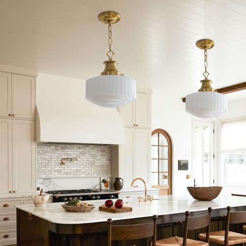 Milk Glass Pendant Light
