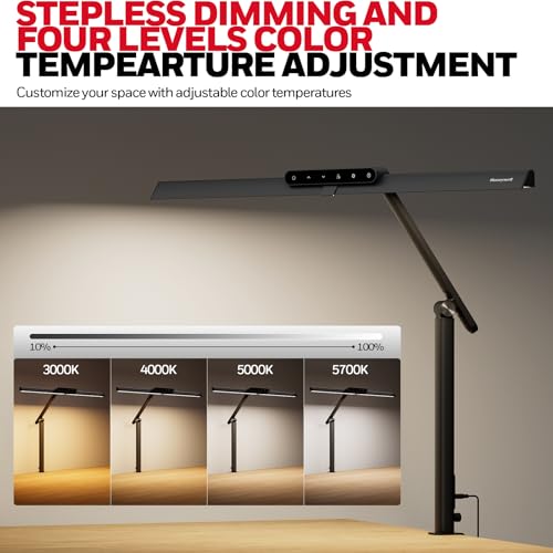 HJ1 Sunturalux LED Clamp Desk Lamp 1200LM for Home Office