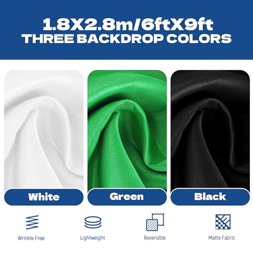 Photography Softboxes Kit with 6.6x10ft Backdrop Stands