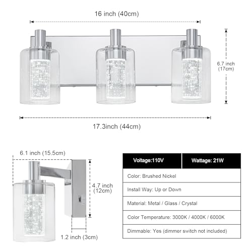 Vanity Light with 3 Color Modes (3 Count)