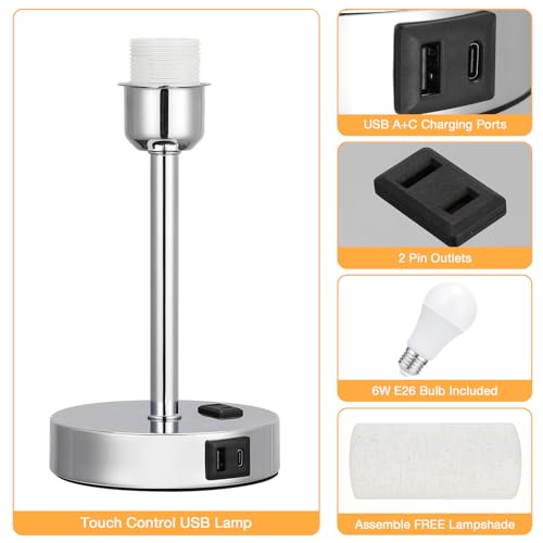 White Touch Table Lamp for Bedroom