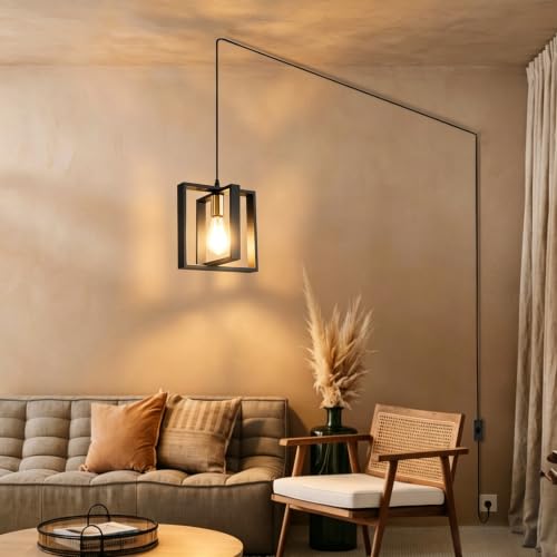 Rustic Wood Plug in Pendant Light Set of 2 (2 Count)