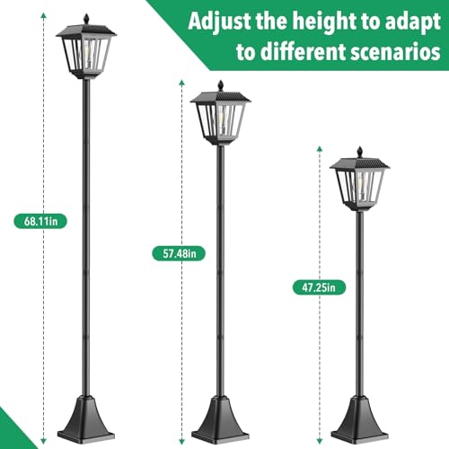 68" Solar Lamp Post Light Outdoor (2 Count)