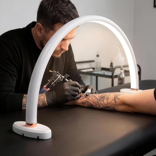 20" Half Moon Light for Nail Desk No Flicker&Shadow