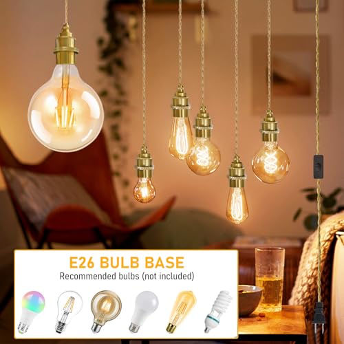 1 Light Mini Gold Pendant Light Kit Ceiling Mount