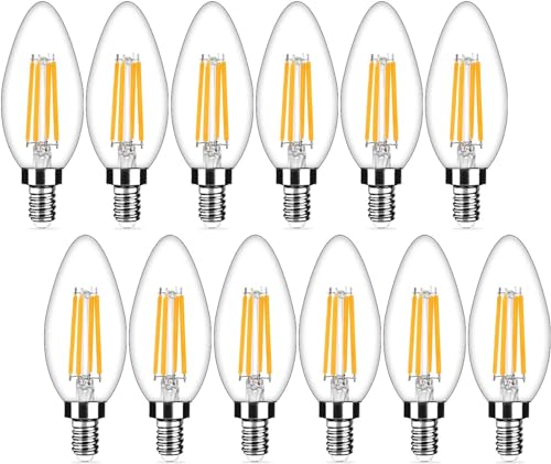 12 Pack Dimmable E12 LED Candelabra Bulbs 40Watt Equivalent (12 Count)