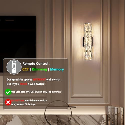 Chrome Crystal Wall Sconce