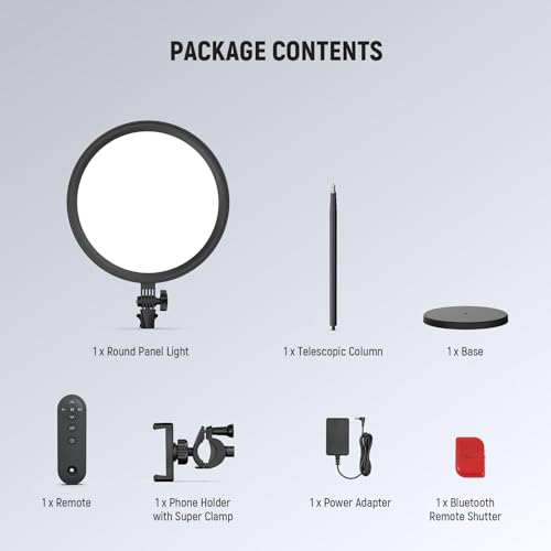 Basics 12" 24W Large Ring Light w 68" Stand