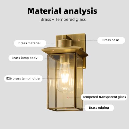 Brass outdoor sconces (2 Count)