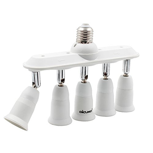 Light Socket Splitter 5 Way Adapter