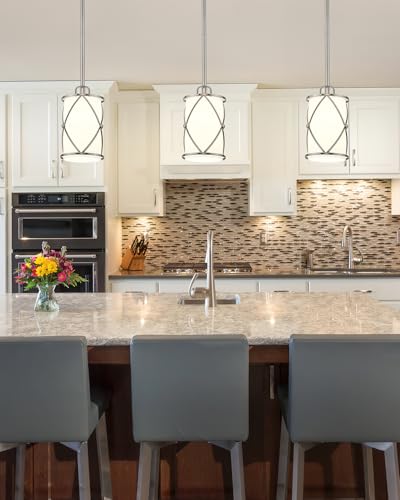 Brushed Nickel Pendant Lights Kitchen Island 3 Pack (3 Count)