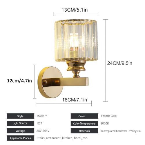 Hardwired Crystal Wall Sconces