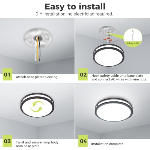 13inch Flush Mount Ceiling Light Fixture 2 Pack