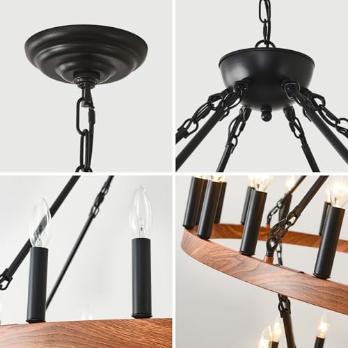 60" Wagon Wheel Chandelier 2