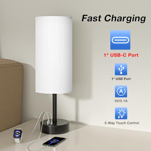 White Touch Table Lamp for Bedroom